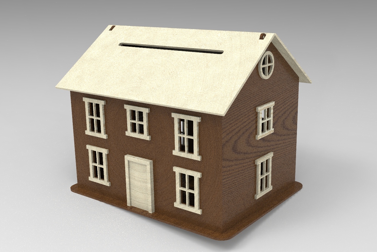 Wooden House Laser Cutting CNC File Free - Dezin