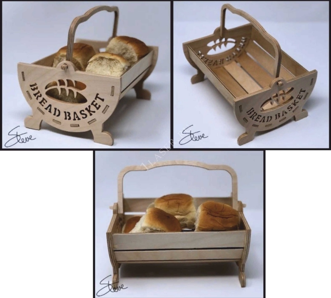 BASKET FOR BREAD CNC LASER CUTTING CDR DXF FILE FREE - Dezin