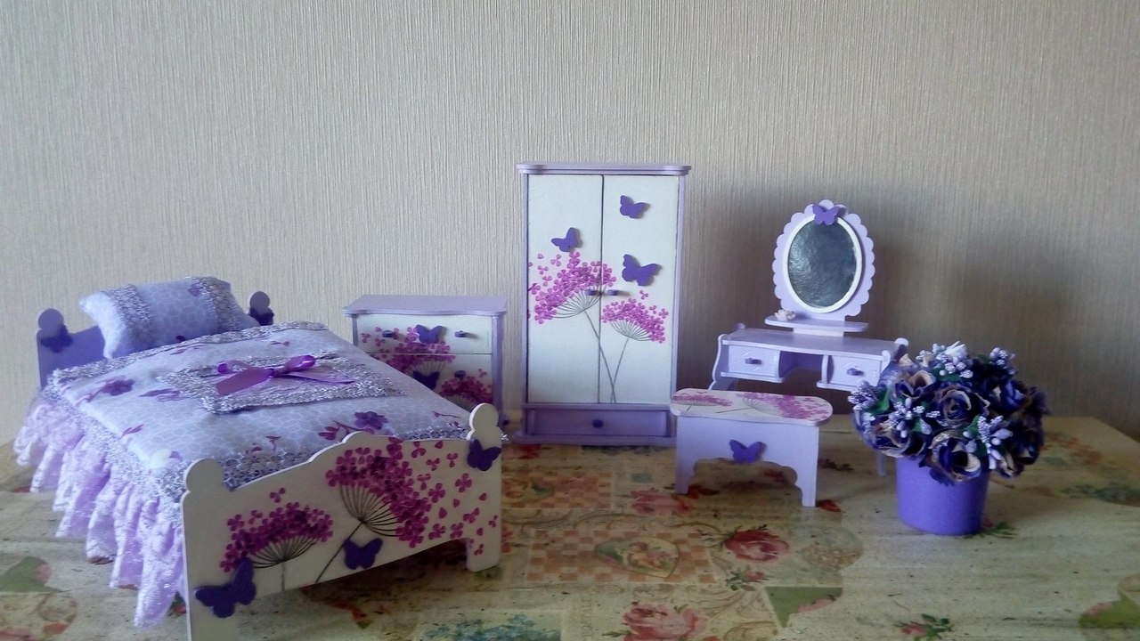BEDROOM DOLL FURNITURE CNC LASER CUTTING CDR DXF FILE FREE - Dezin