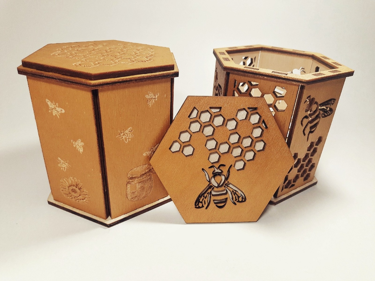 BEE CASKET CNC LASER CUTTING CDR DXF FILE FREE - Dezin