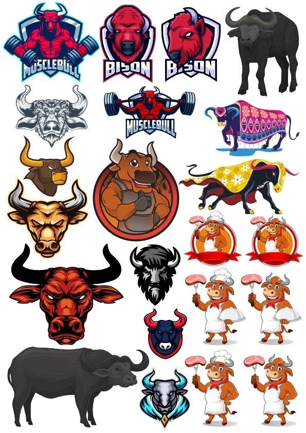FREE DOWNLOAD BULLS VECTOR FILE FOR T-SHIRT PRINT - Dezin