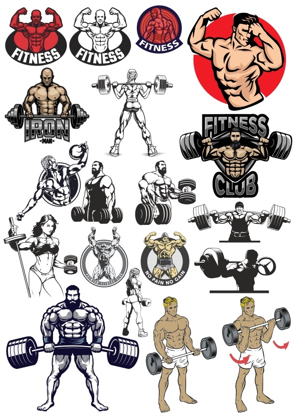 FREE DOWNLOAD FITNESS VECTOR FILE FOR T-SHIRT PRINT - Dezin