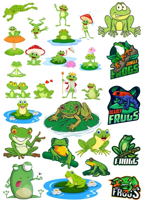 FREE DOWNLOAD FROGS VECTOR FILE FOR T-SHIRT PRINT - Dezin