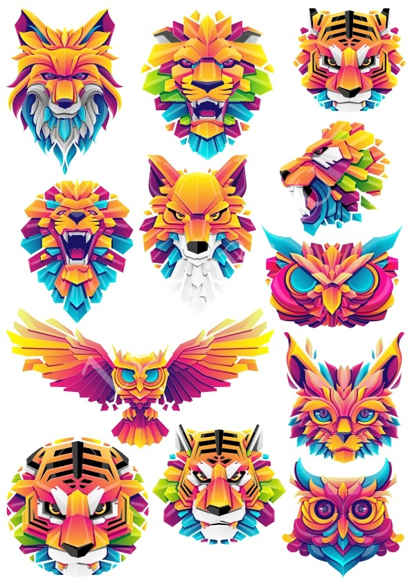 FREE DOWNLOAD MULTILAYER ANIMAL VECTOR FILE FOR T-SHIRT PRINT - Dezin