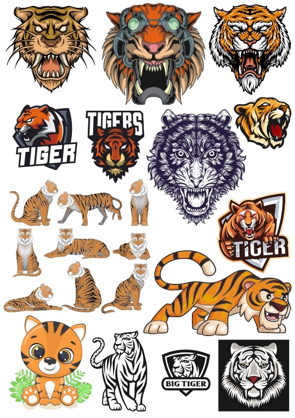 Download FREE DOWNLOAD TIGER VECTOR FILE FOR T-SHIRT PRINT - Download Free Vector For Laser Cutting