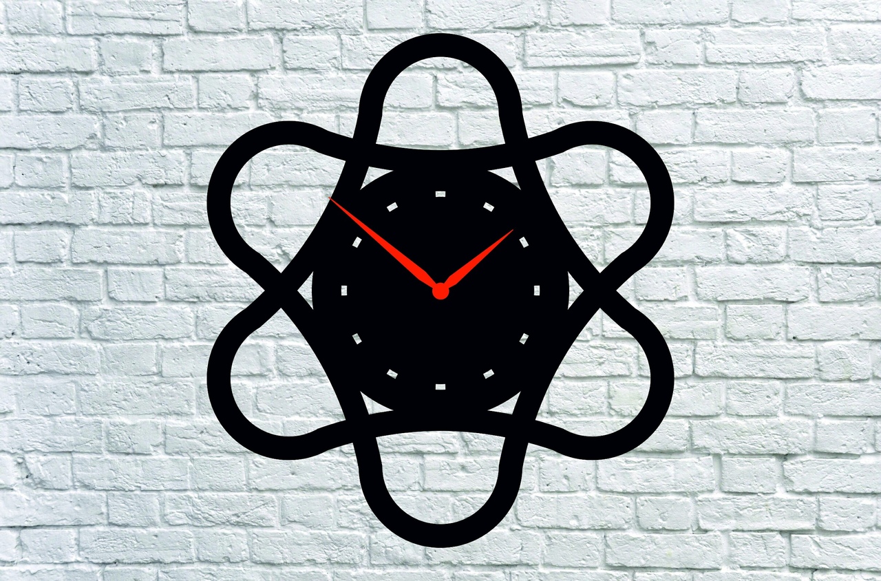 GEO CLOCK CNC LASER CUTTING CDR DXF FILE FREE - Dezin