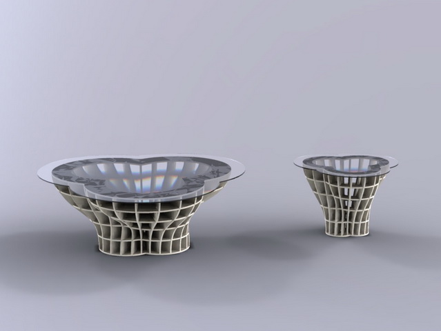 GEOMETRICAL ROUND TABLE CNC LASER CUTTING CDR DXF FILE FREE - Dezin