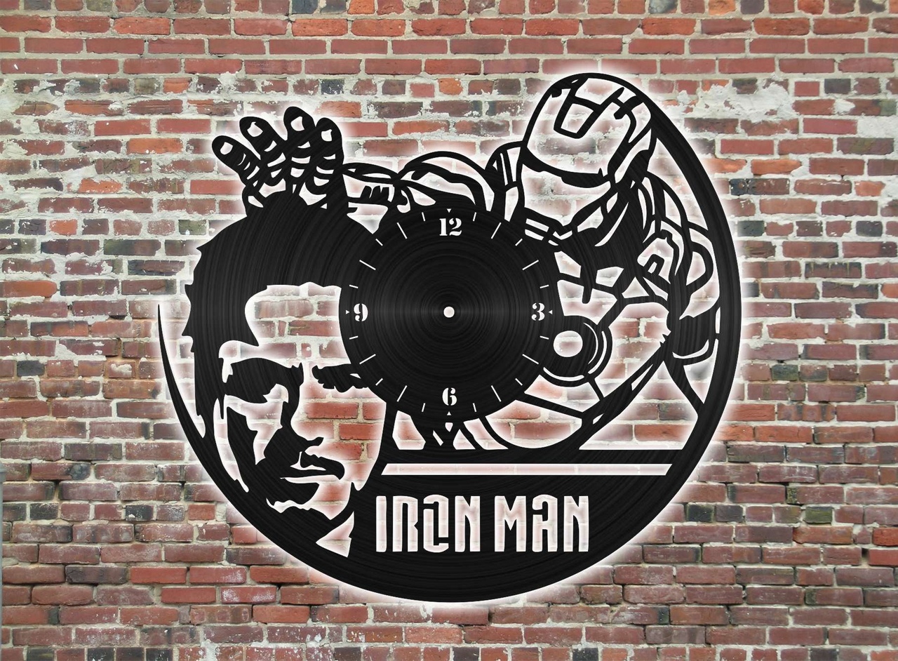 IRON MAN CLOCK CNC VECTOR FILE FREE - Dezin