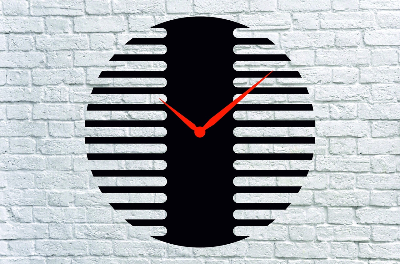 LINE CLOCK CNC LASER CUTTING CDR DXF FILE FREE - Dezin