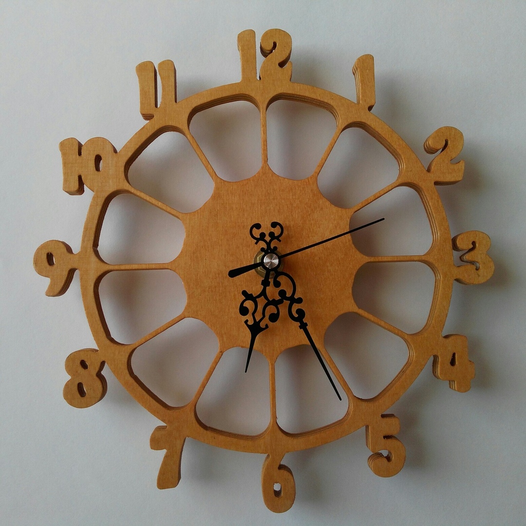 NUMBER CLOCK CNC LASER CUTTING CDR DXF FILE FREE - Dezin