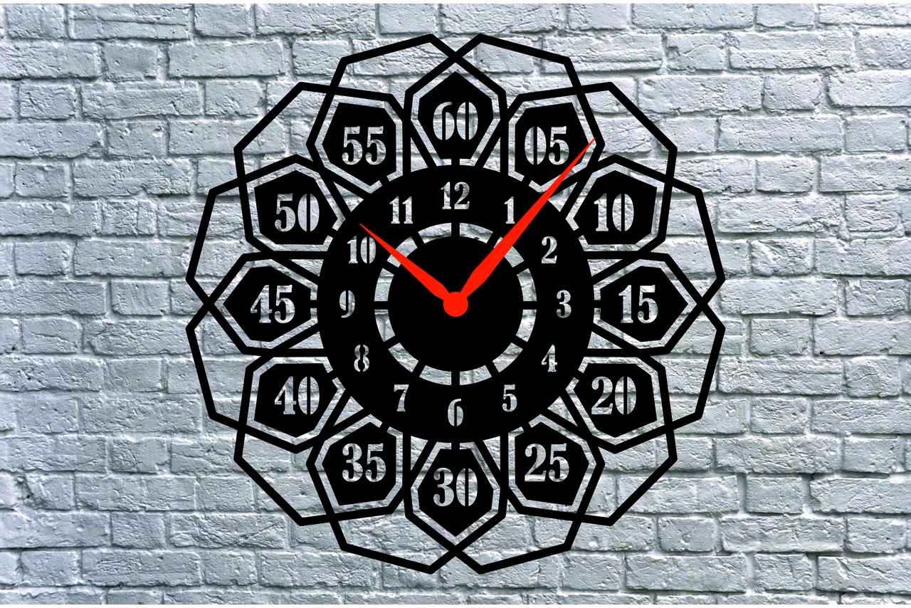 NUMBER CLOCK CNC LASER CUTTING CDR DXF FILE FREE - Dezin