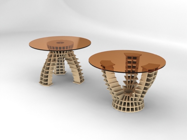 ROUND TABLE CNC LASER CUTTING CDR DXF FILE FREE - Dezin