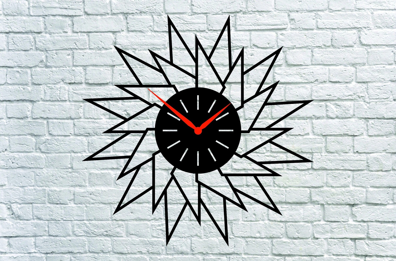 SUN CLOCK CNC LASER CUTTING CDR DXF FILE FREE - Dezin