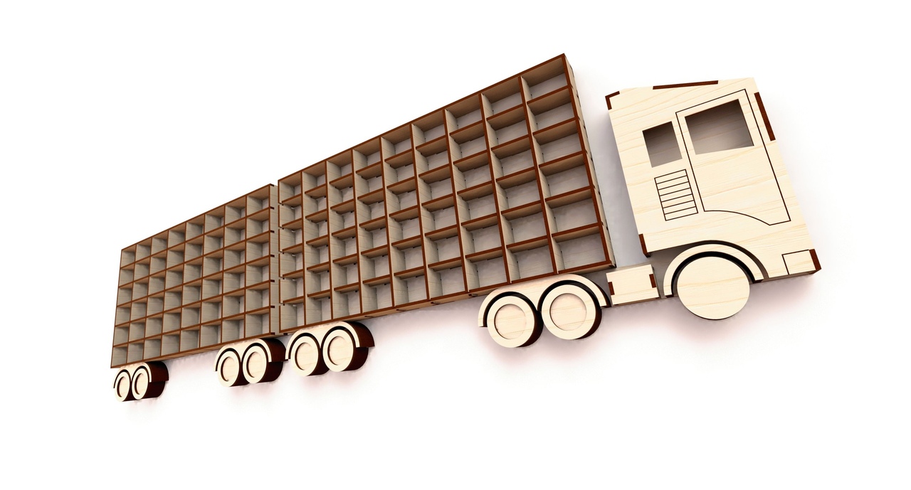 TRUCK SHELVES CNC LASER CUTTING CDR DXF FILE FREE - Dezin