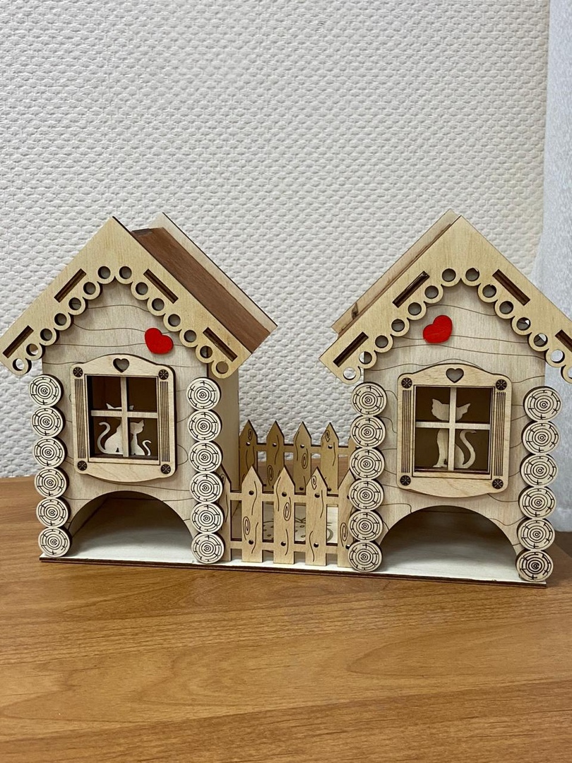 WOODEN CAT HOUSE CNC CUTTING FILE - Dezin