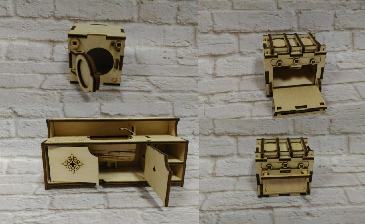 WOODEN MINI KITCHEN SINK CNC CUTTING FILE - Dezin