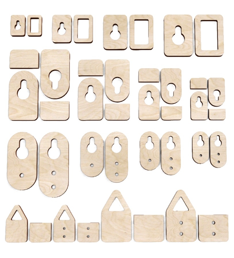 Laser cut Hanging hinges vector file free - Dezin