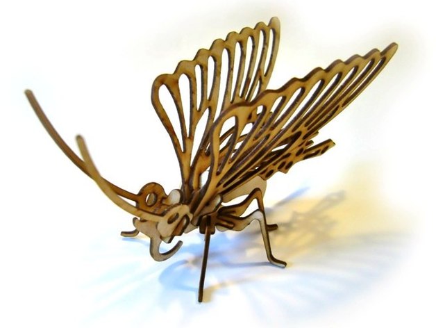 Laser Cut 3D Puzzle Butterfly - Download Free Vector For ...