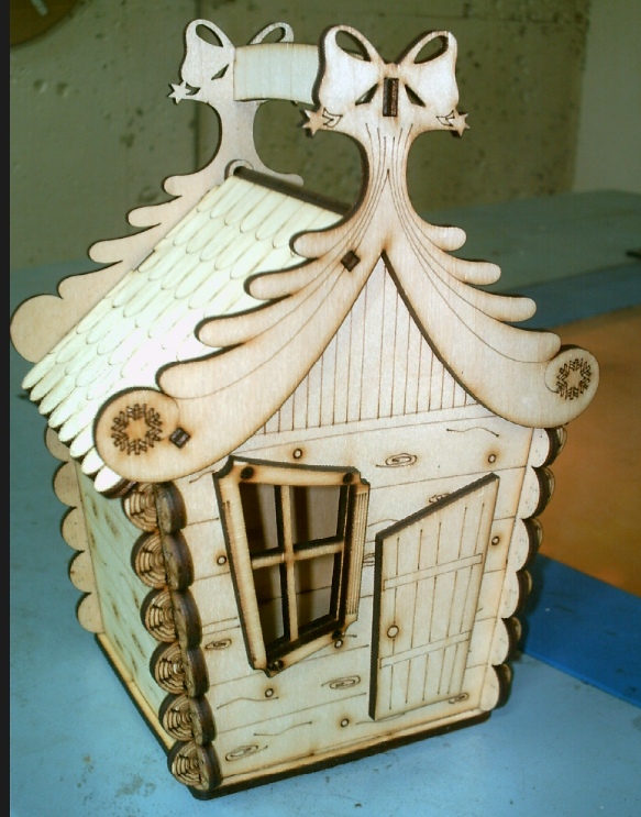 Laser Cut Candy House Christmas Decor Holiday Decor 4mm Plywood CDR File