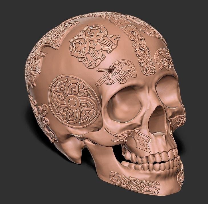 3d printed skull stl file