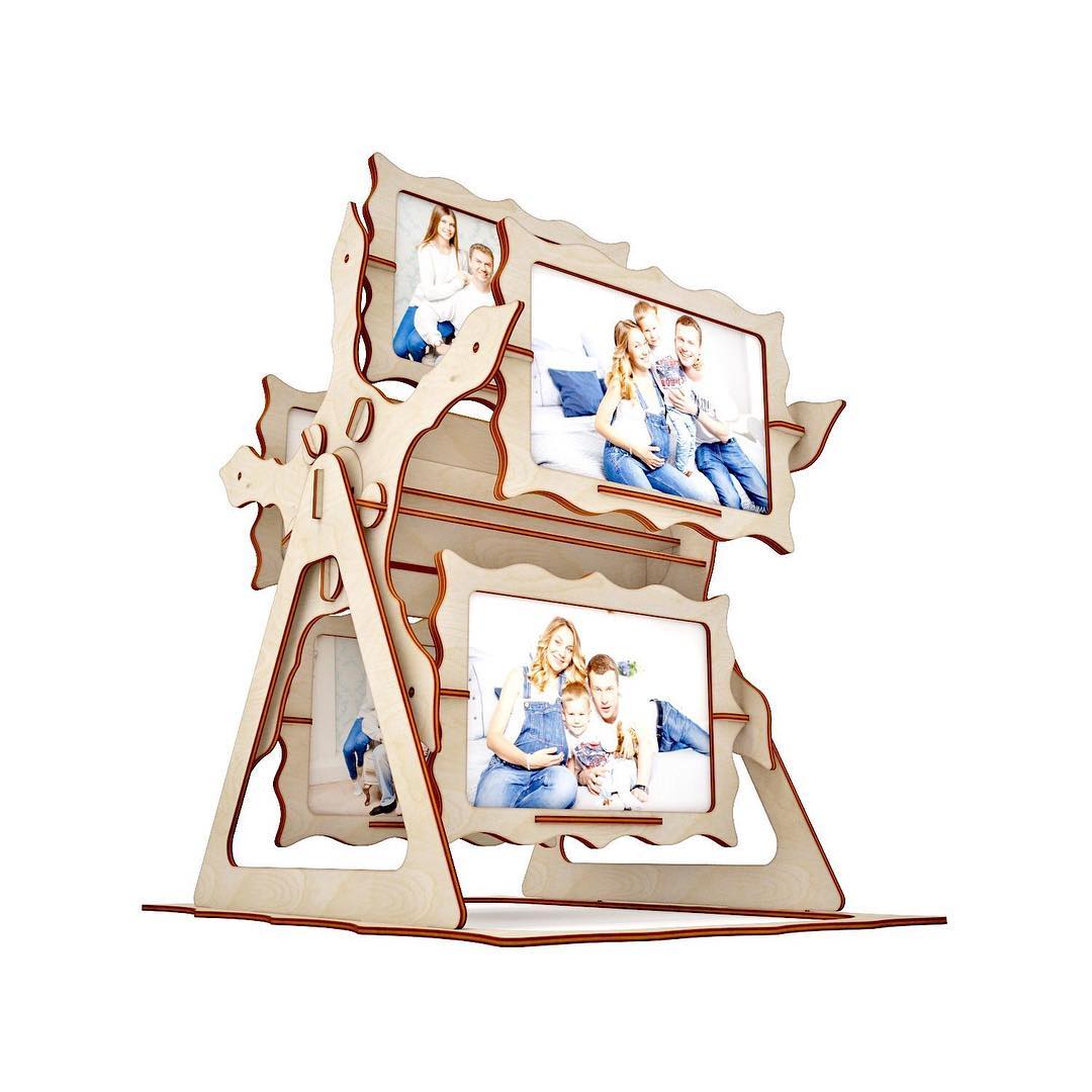 Laser Cut Photo Holder Vector - Dezin