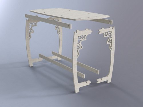 Laser cut wooden table 15mm vector file free Laser cut wooden table 15mm vector file free