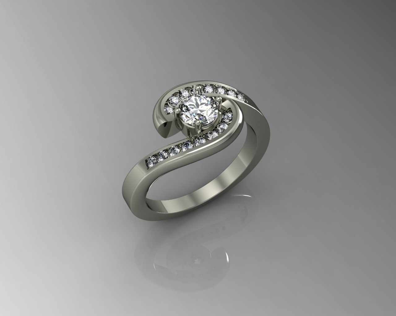 Women’s Ring model stl file for 3D printing 45 - Dezin.info