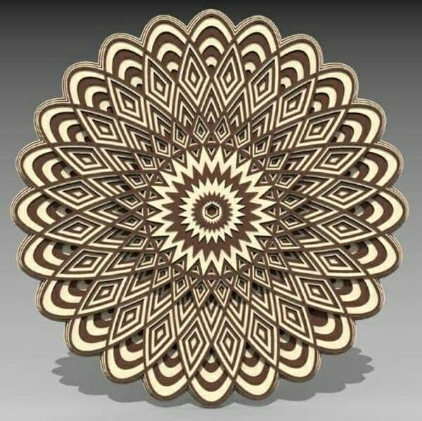 Laser Cut Mandala Drawing 