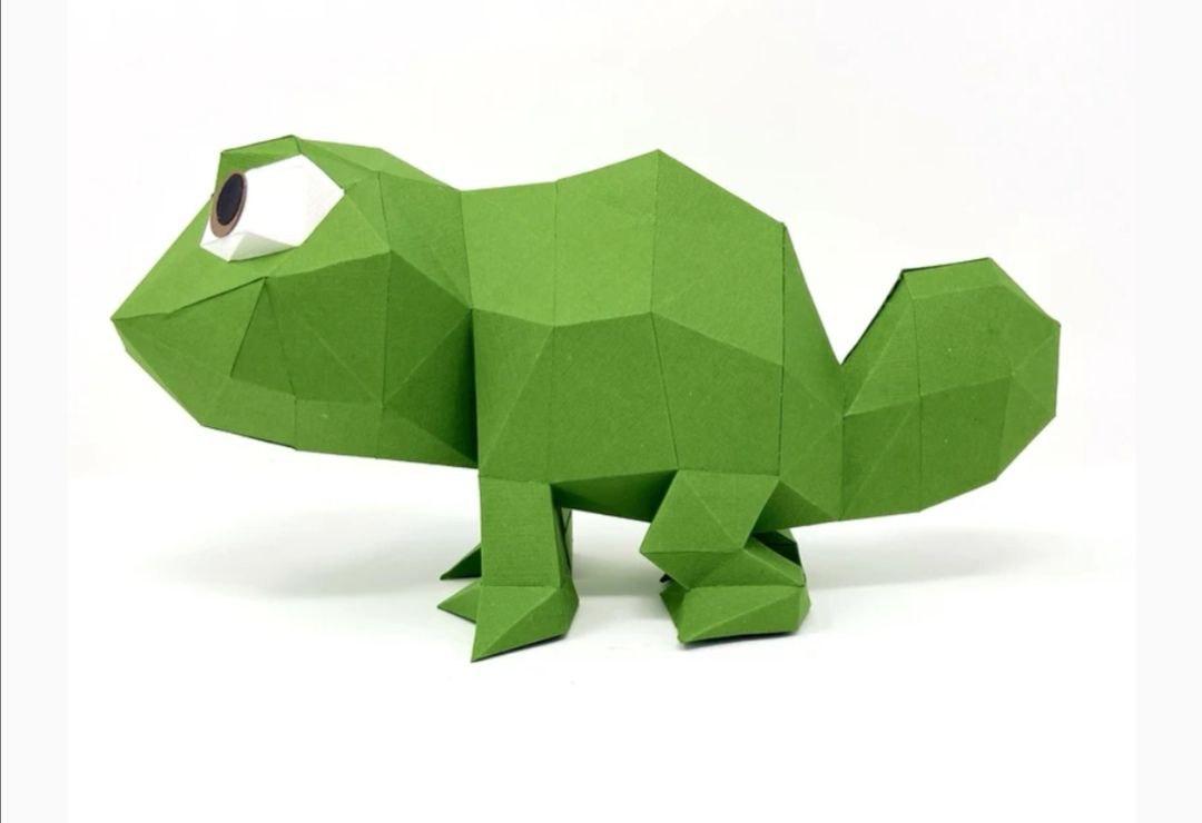 3d Papercraft Chameleon - Dezin