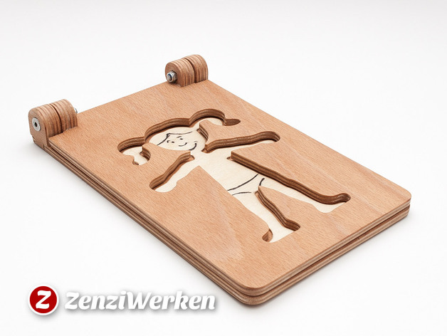 CNC Laser Foldable Doll Drawing - Dezin