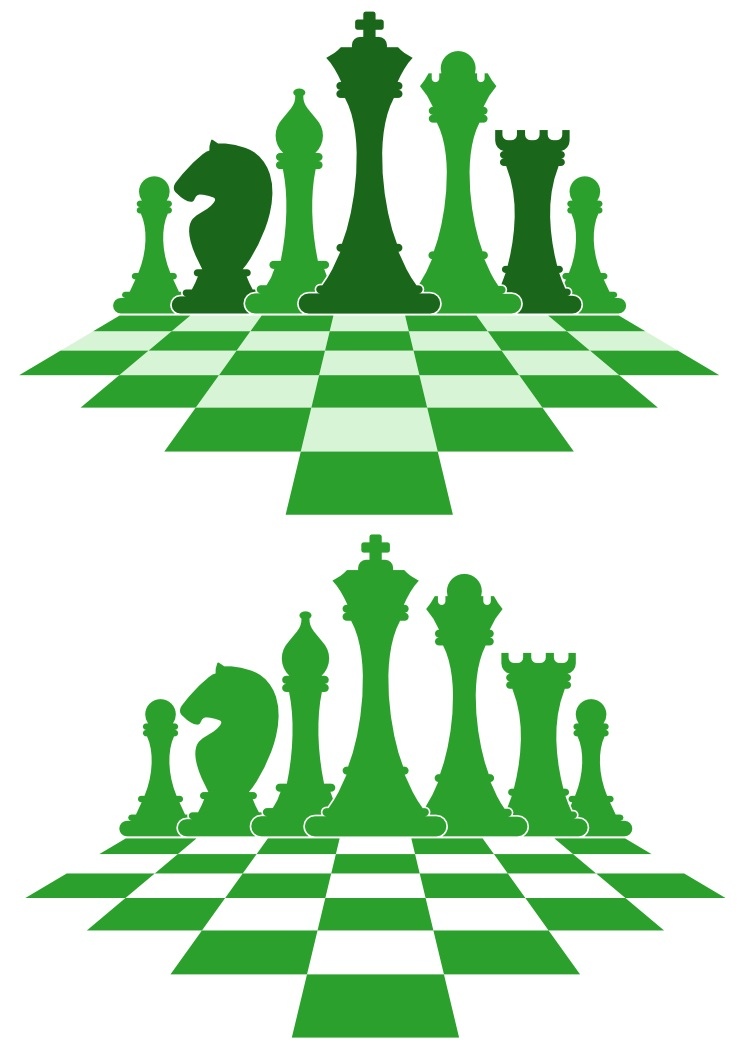 Chess Green SVG Drawing - Dezin