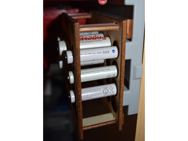 Cutting AA battery compartment for 6x4 trash can - Dezin