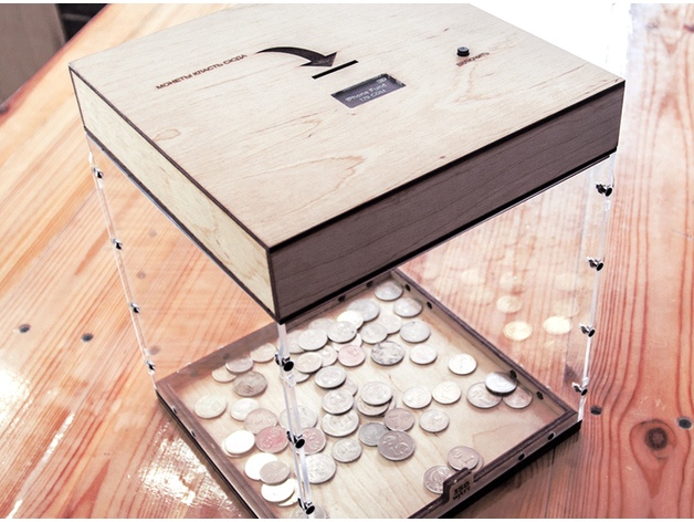Digital Counting Piggy Bank dxf Drawing - Dezin