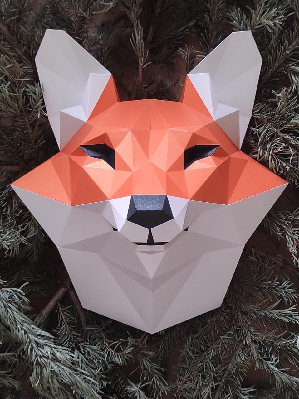 Fox Polygonal Papercraft Template - Dezin