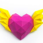 Hear with Swings Papercraft Template - Dezin