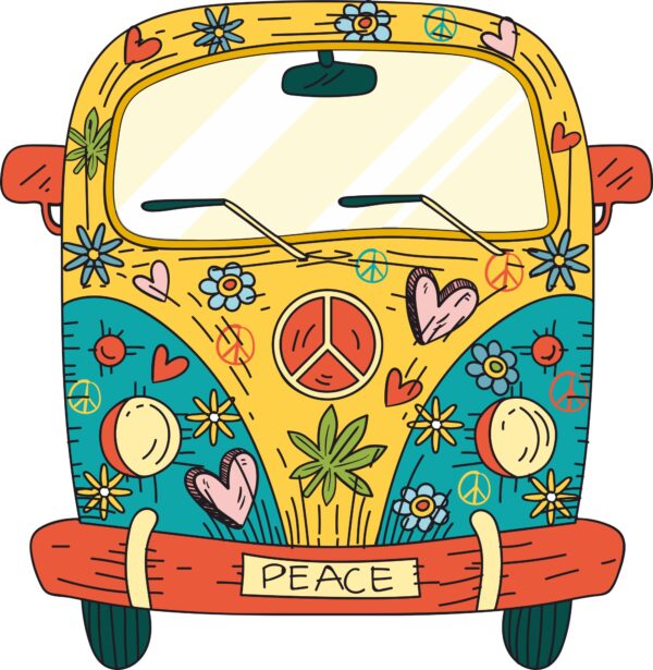 Laser Cut Hippie Retro Car Layout Free Vector - Dezin.info