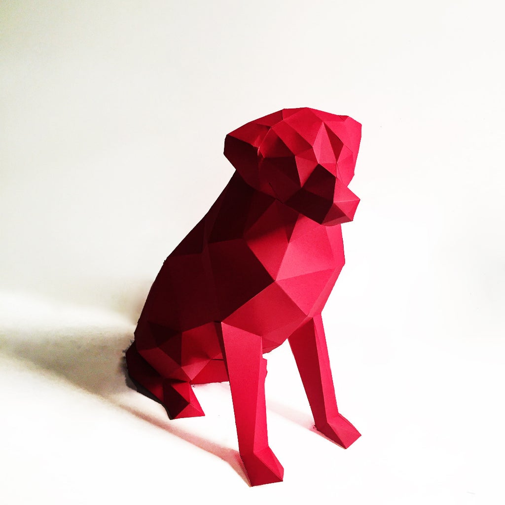 Labrador Papercraft Template - Dezin