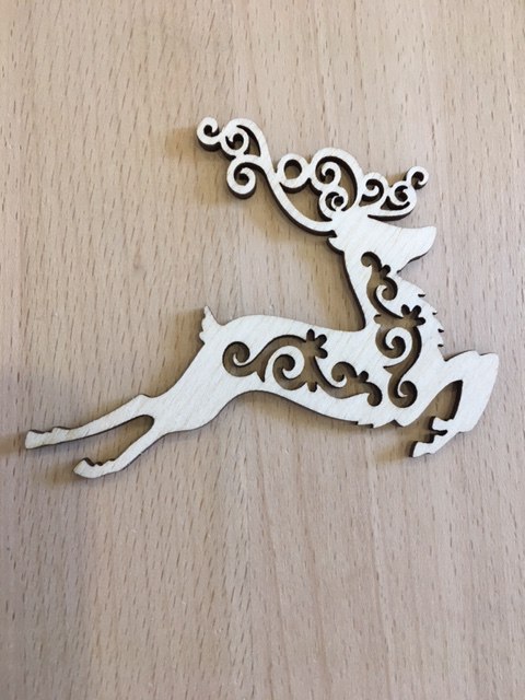 Laser Cut Layout of Deer - Dezin
