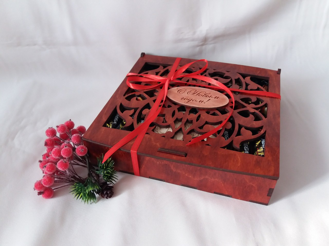 Laser Cut New Year Gift Box 6 Patterns CDR File - Dezin