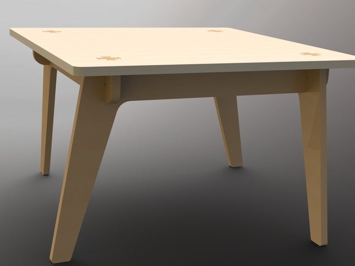 Laser Cut Square table - Dezin