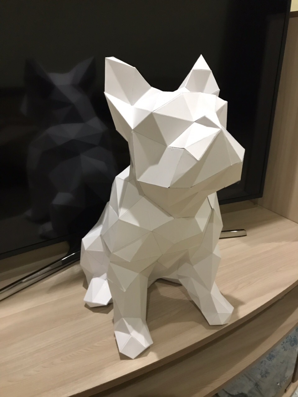 Layout of 3d Papercraft Bull Dog 2 - Dezin