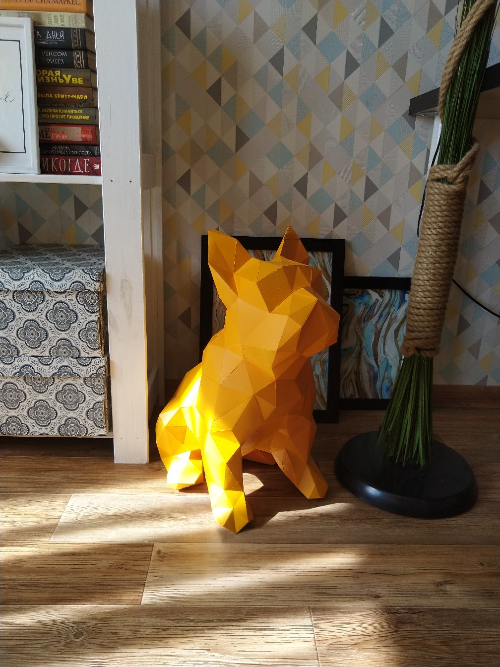 Layout of 3d Papercraft Bull Dog - Dezin
