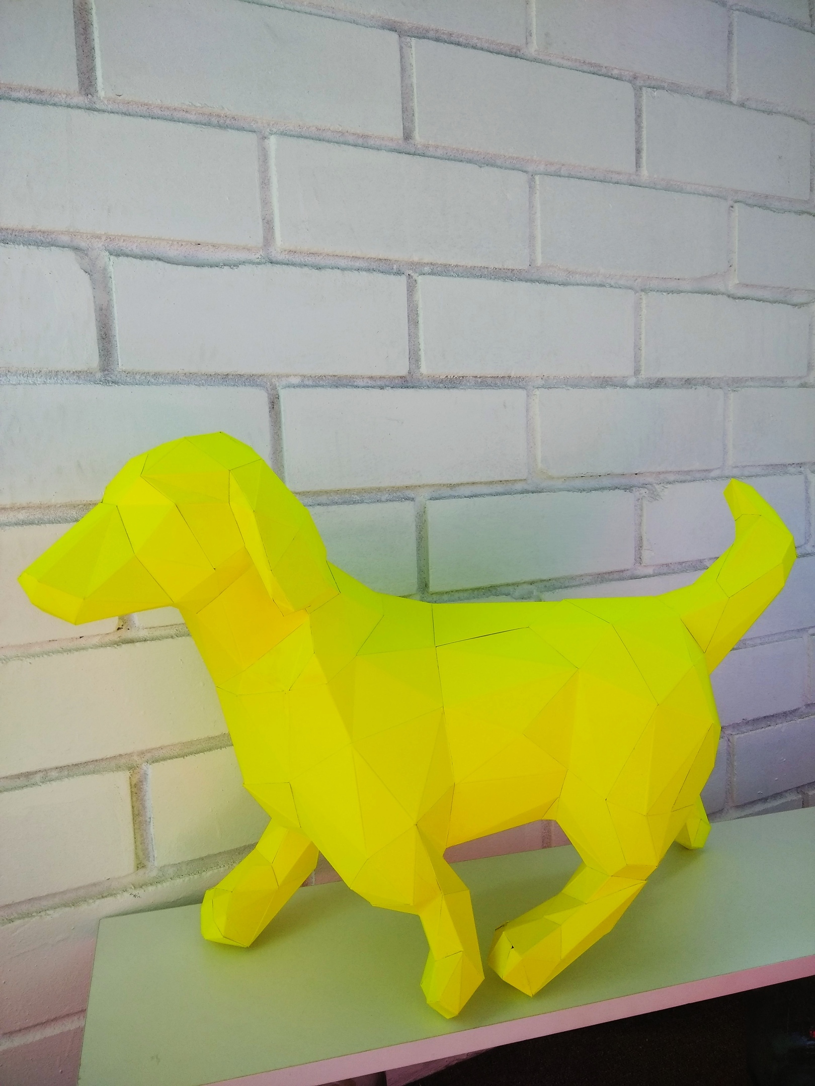 Layout of 3d Papercraft Dog - Dezin