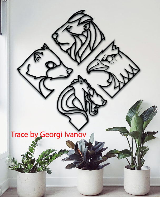 Layout of Animals Head Wall Decor - Dezin