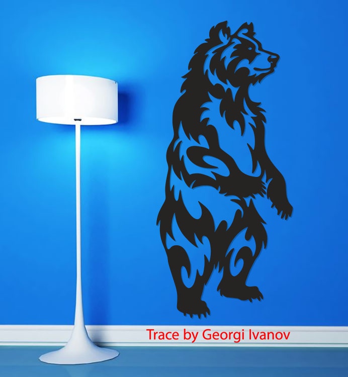 Layout of Bear Wall Decor 2 - Dezin