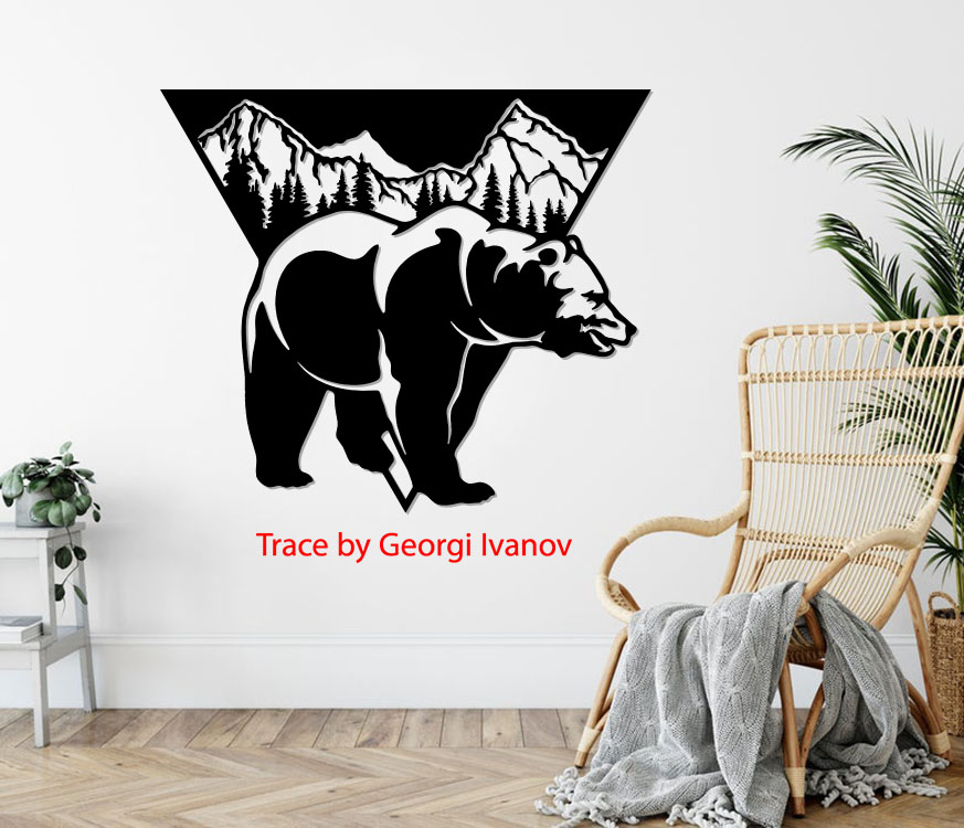 Layout of Bear Wall Decor Wall Art - Dezin