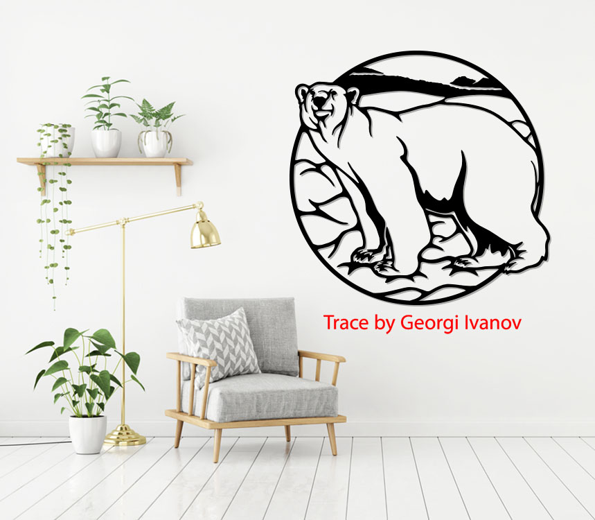 Layout of Bear Wall Decor - Dezin