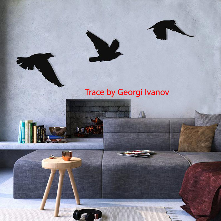 Layout of Birds Wall Decor - Dezin