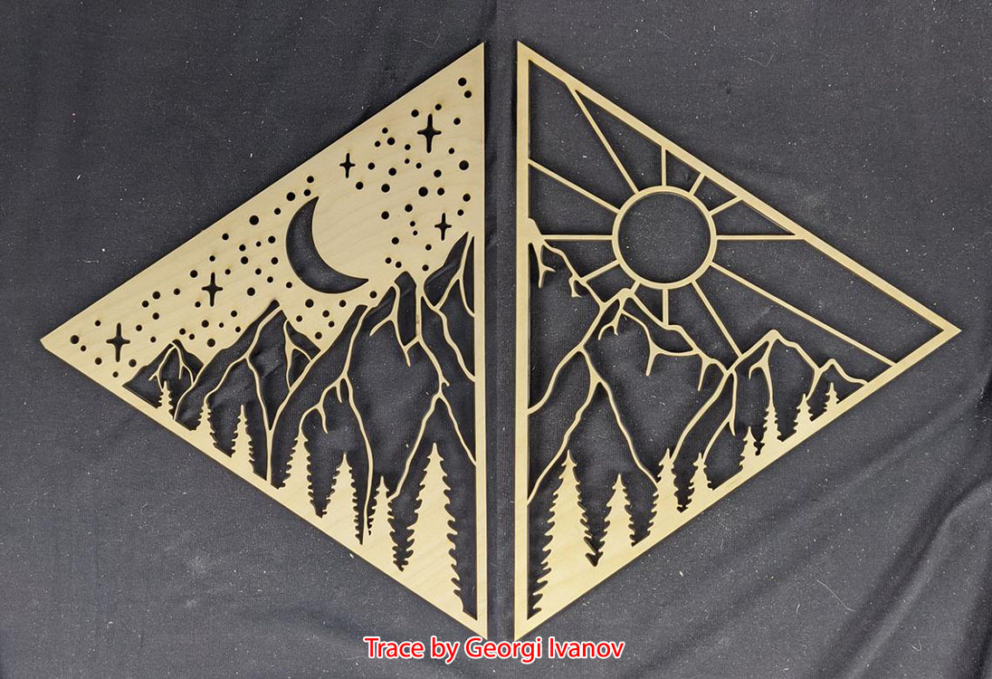 Layout of Sun & Moon Wall Decor Wall Art - Dezin
