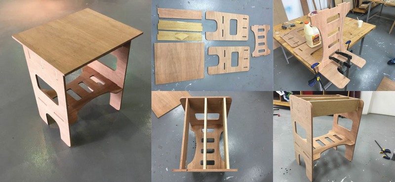 Layout of Wooden Chair Dxf 4 - Dezin